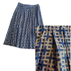 Vintage Pendleton Sophisticates Midi Skirt Sz L Rayon Geometric Lattice Y2K Prep